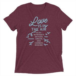 ✨ Snorg Tees “Love Is In The Air” Graphic Tee – Maroon ✨